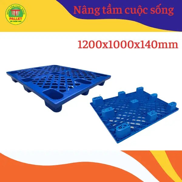 Pallet Cốc 1200x1000x145mm Xanh - Ảnh 2