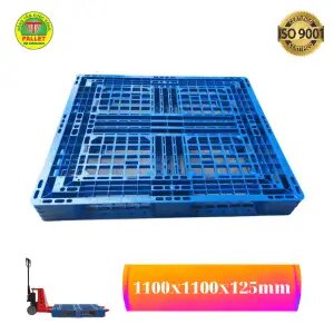 Pallet Nhựa 1100x1100x125 Màu Xanh